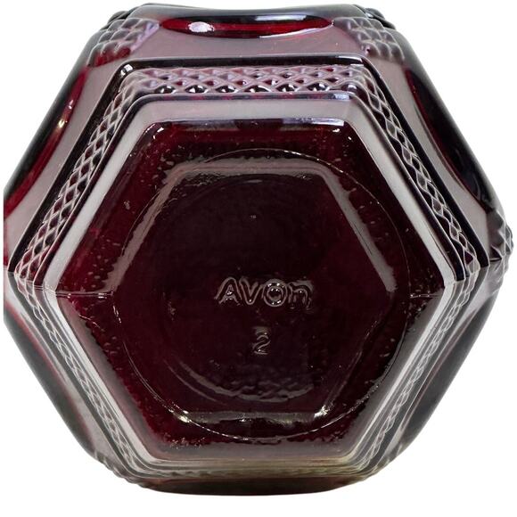 Avon Cape Cod Ruby Red 9-3/4" Wine Decanter with Stopper - Picture 3 of 6